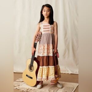 MATILDA JANE Enchanted Garden Arabella Rainbow Print Dress Crochet Bodice size 6